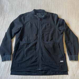 Figs Black Technical Collection Zip-Up Jacket